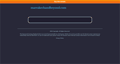 Desktop Screenshot of marrakechandbeyond.com